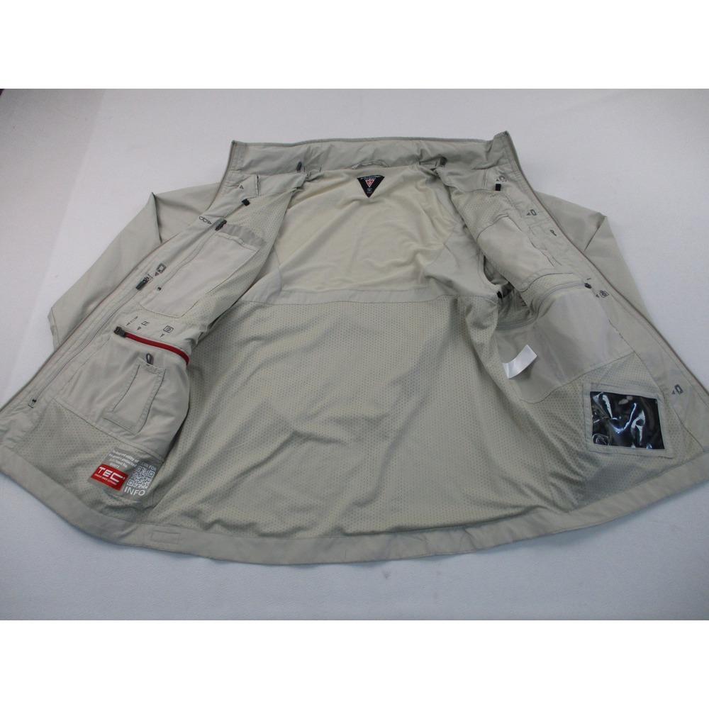 SCOTTEVEST Jacket Mens Medium Tan TEC Tropiformer Utility Pocket Hidden Hood - Picture 8 of 16